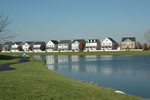 houses on a lake