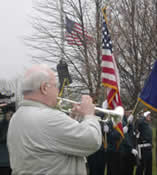 veteran playing trumpet